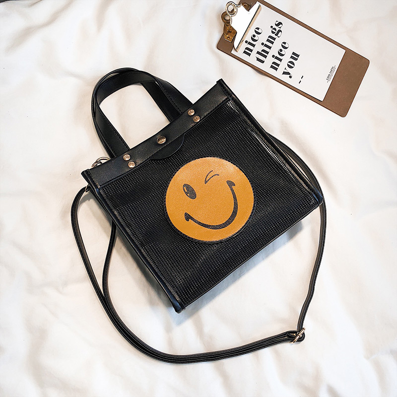 Fashion Black Face Pattern Decorated Bag(2pcs),Handbags