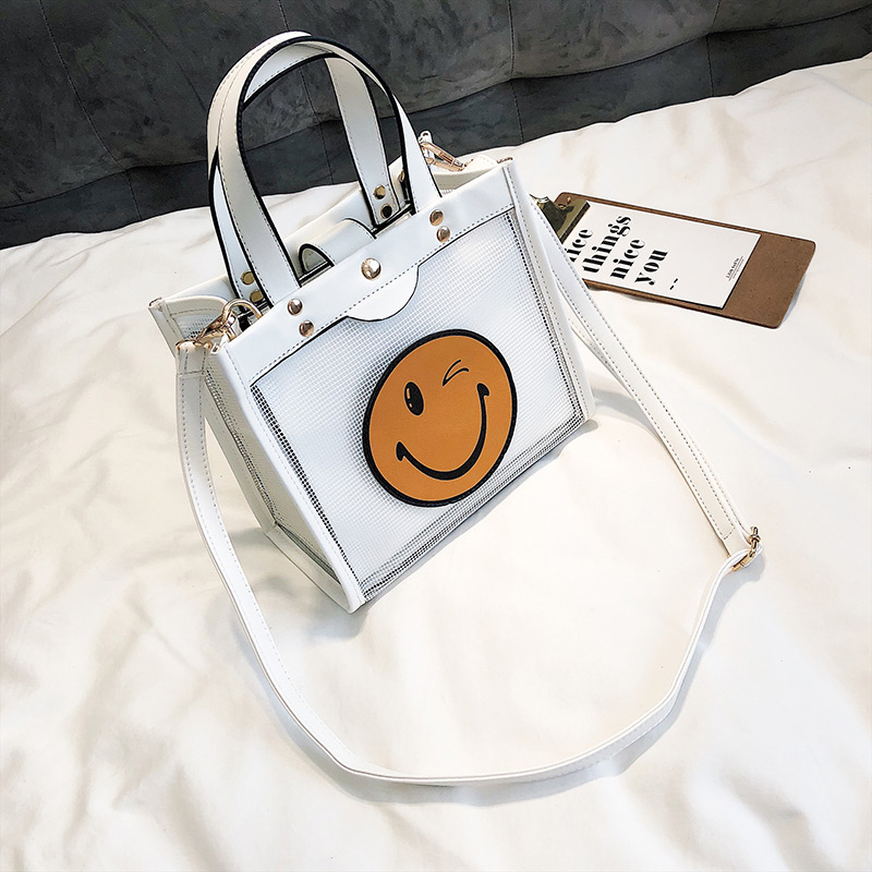 Fashion White Face Pattern Decorated Bag(2pcs),Handbags