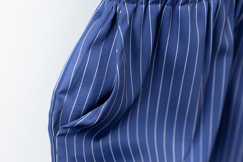 Fashion Blue Stripe Pattern Decorated Jumpsuit,Pants
