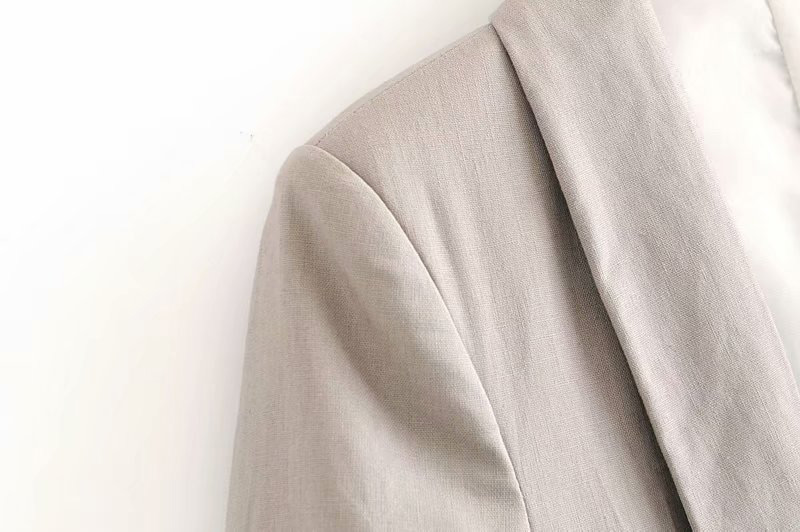 Fashion Gray Pure Color Decorated Coat,Coat-Jacket