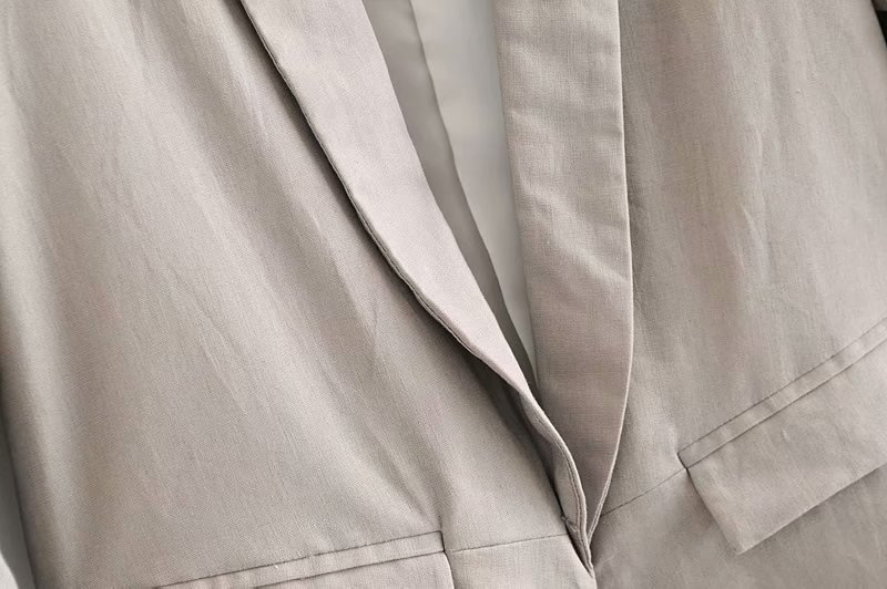 Fashion Gray Pure Color Decorated Coat,Coat-Jacket