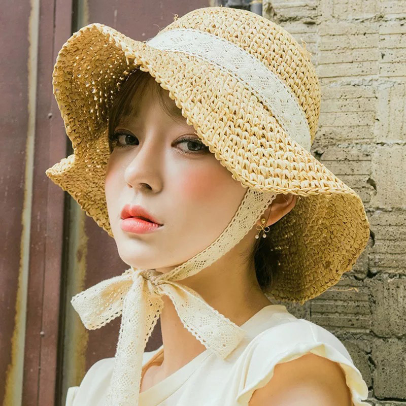 Fashion Beige Pure Color Decorated Hat,Sun Hats