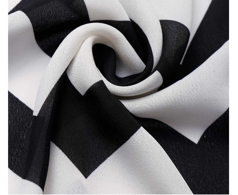 Fashion Black+white Stripe Pattern Decorated Dress,Skirts