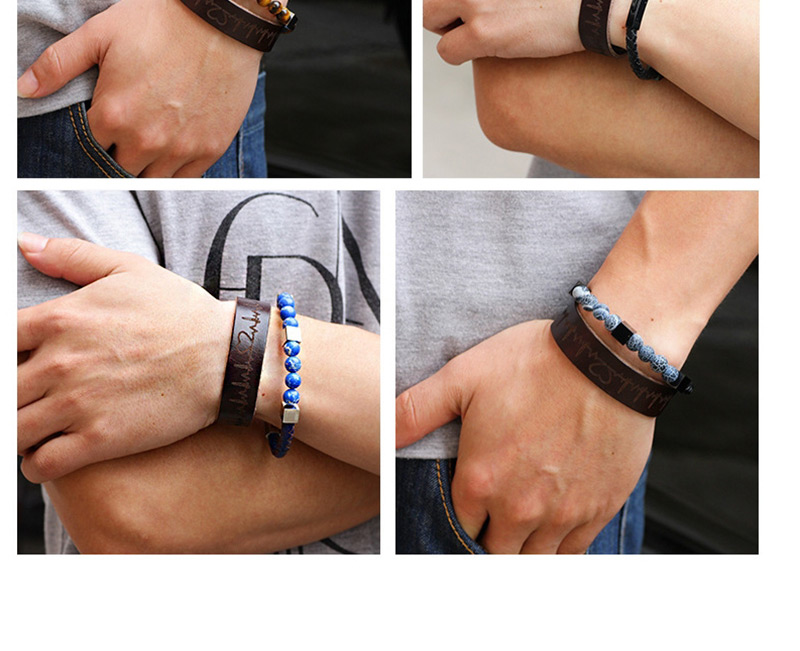 Fashion Black+blue Geometric Shape Decorated Pure Color Bracelet,Fashion Bracelets