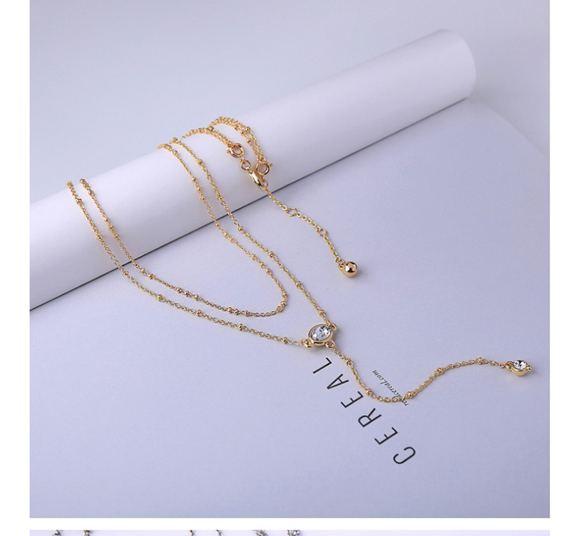 Fashion Silver Color Double Layer Design Necklace,Multi Strand Necklaces