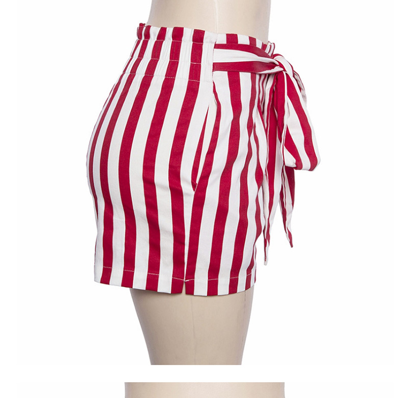 Fashion Red Stripe Pattern Decorated Pants,Shorts