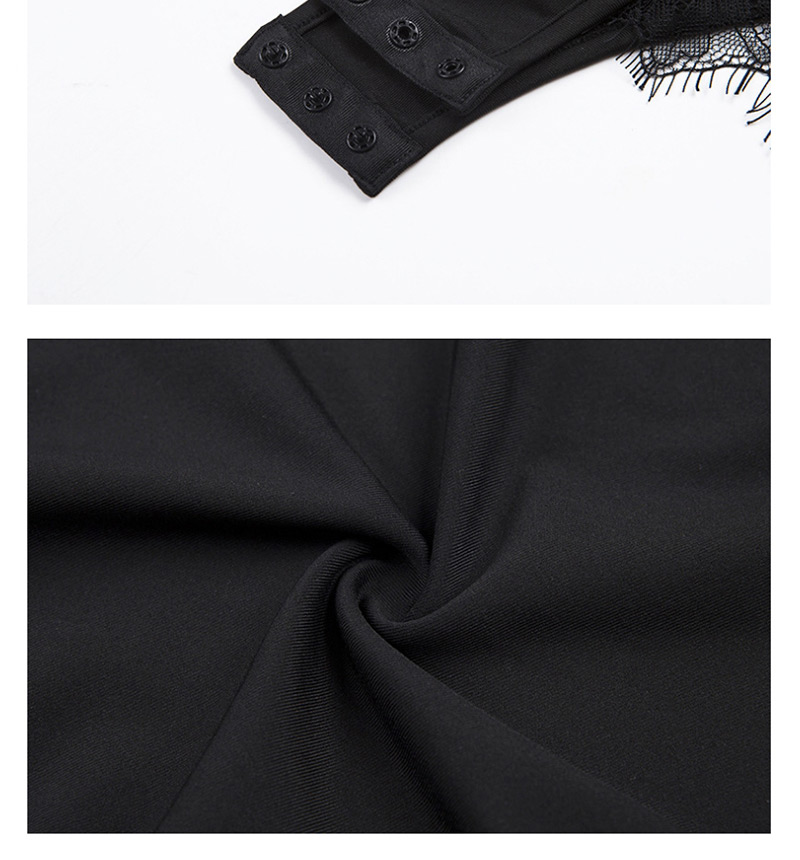 Fashion Black Pure Color Decorated Jumpsuit,Pants