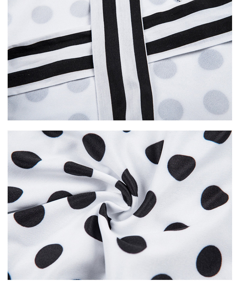 Fashion White Dots Pattern Decorated Vest,Shapewear