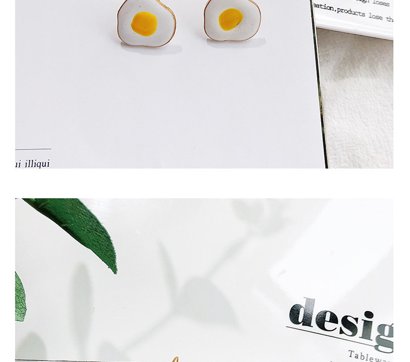 Fashion White Fried Eggs Shape Decorated Earrings,Drop Earrings