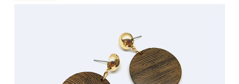Fashion Khaki Round Shape Decorated Earrings,Hoop Earrings