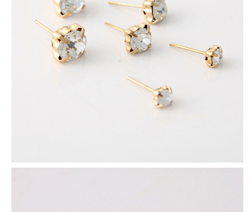 Fashion Gold Color Round Shape Decorated Earrings Sets(9 Pairs),Stud Earrings