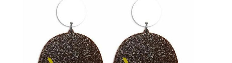 Fashion Brown Face Shape Decorated Earrings,Drop Earrings