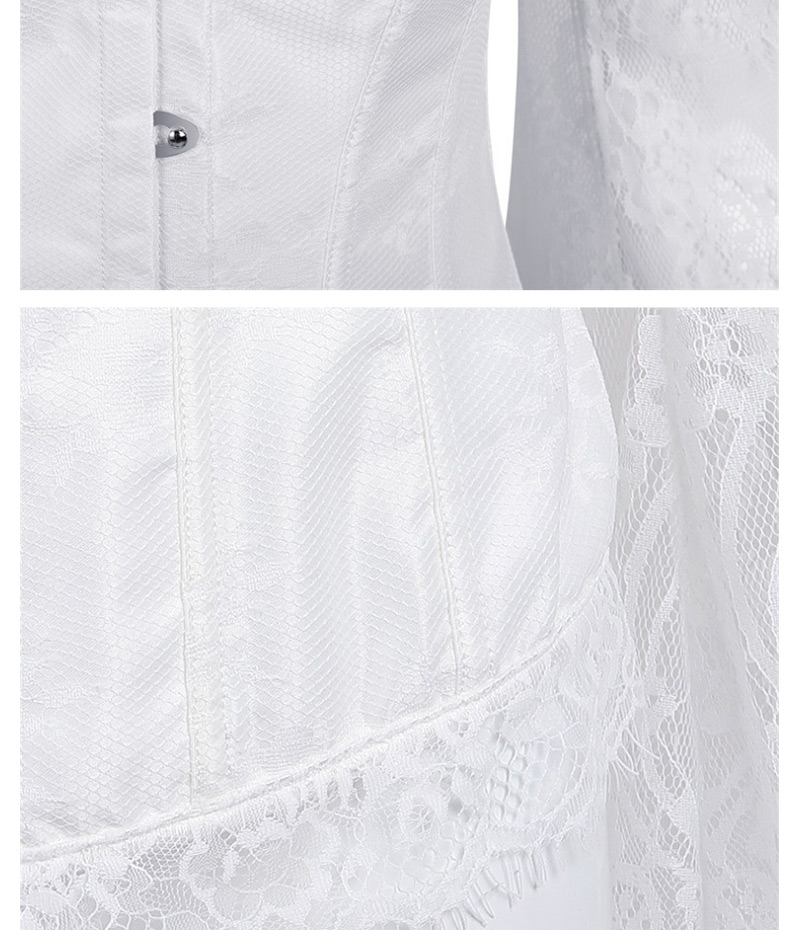Fashion White Pure Color Decorated Corset,Shapewear