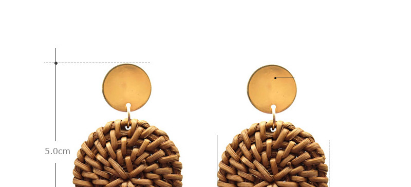Fashion Brown Round Shape Decorated Earrings,Stud Earrings