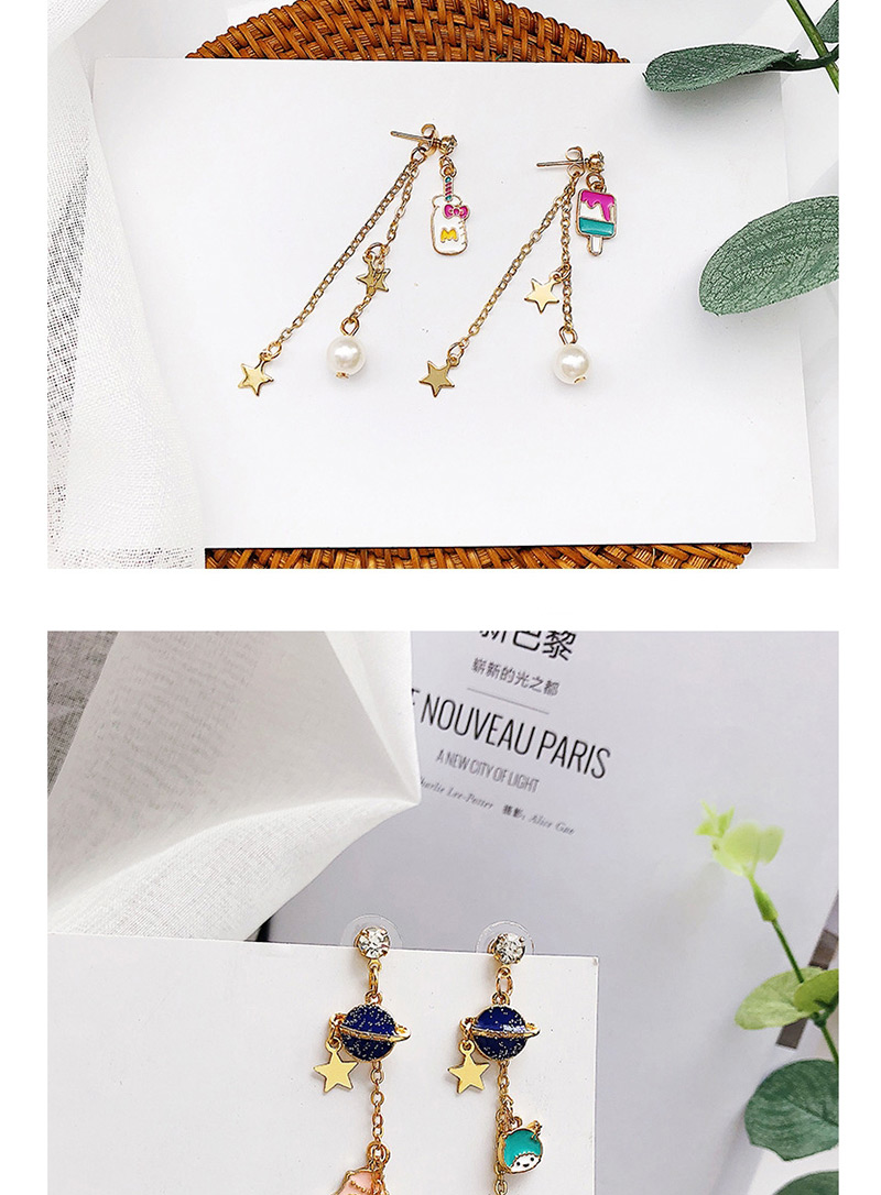 Fashion Multi-color Star Shape Decorated Tassel Earrings,Drop Earrings