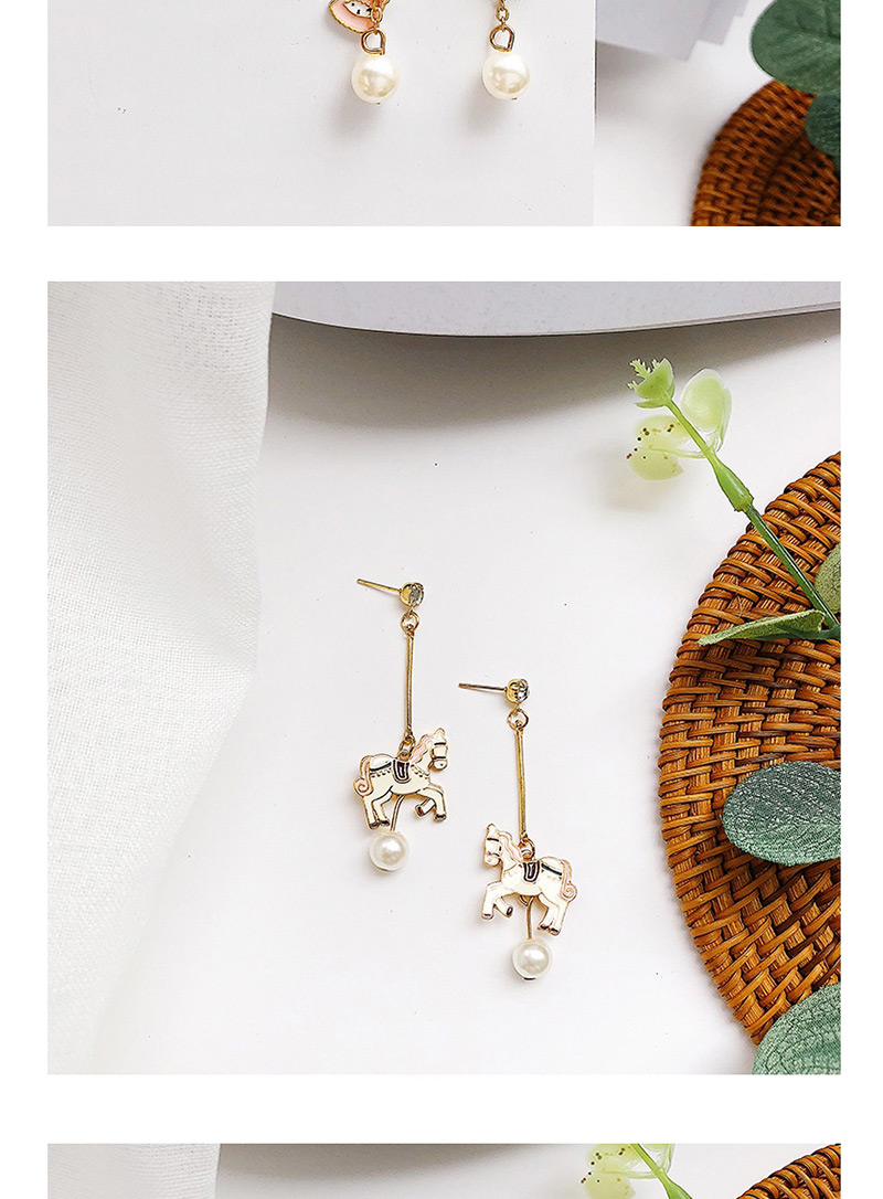 Fashion Gold Color Horse Shape Decorated Earrings,Drop Earrings