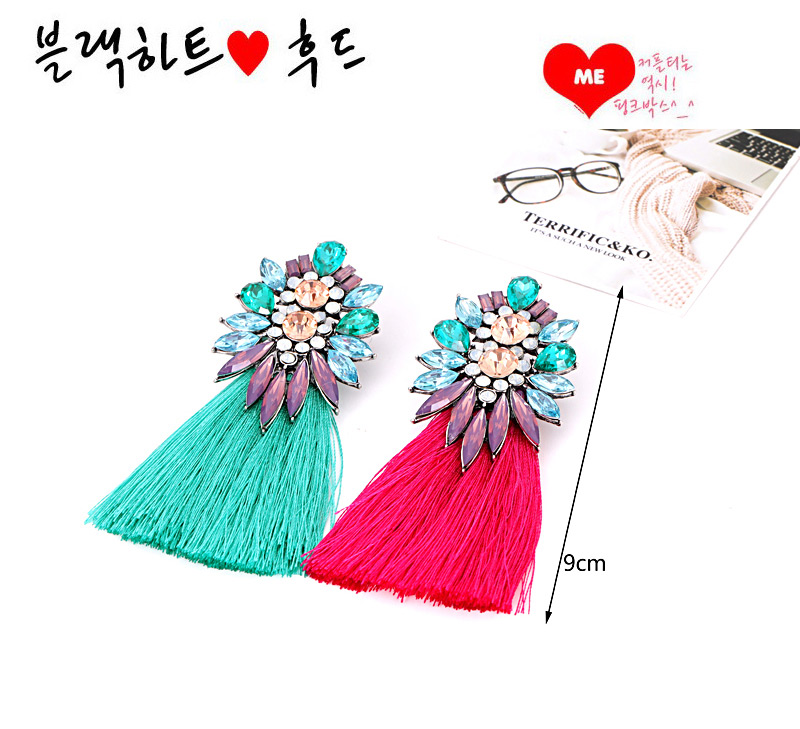 Fashion Pink Tassel Decorated Earrings,Drop Earrings