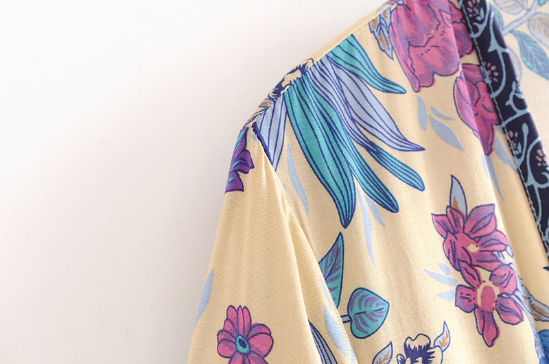 Fashion Multi-color Flower Pattern Decorated Shawl,Sunscreen Shirts