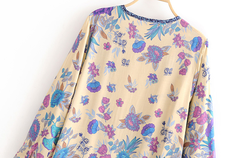 Fashion Multi-color Flower Pattern Decorated Shawl,Sunscreen Shirts