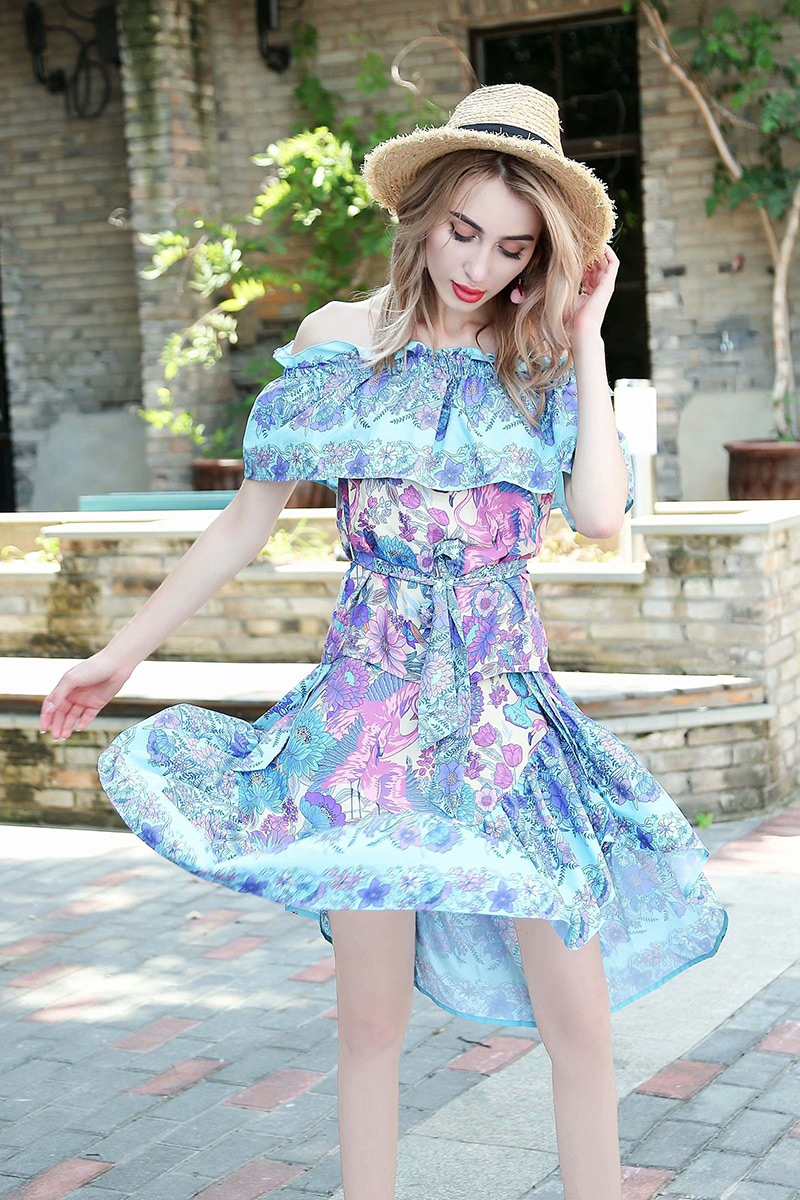 Fashion Multi-color Flamingos Pattern Decorated Skirt,Skirts