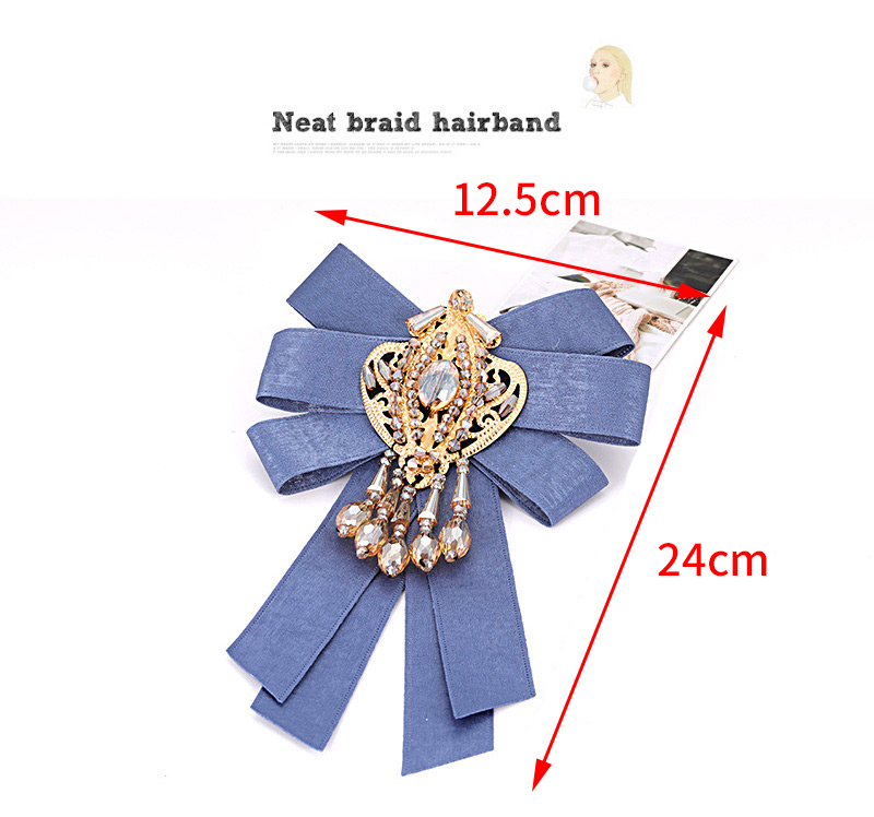 Fashion Pink Diamond Decorated Bowknot Brooch,Korean Brooches