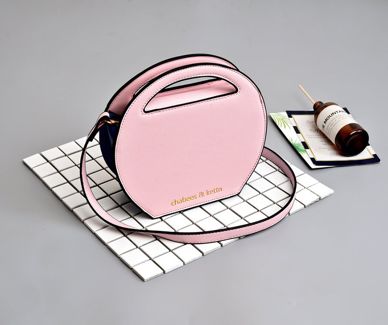 Fashion Pink Round Shape Decorated Shoulder Bag,Handbags