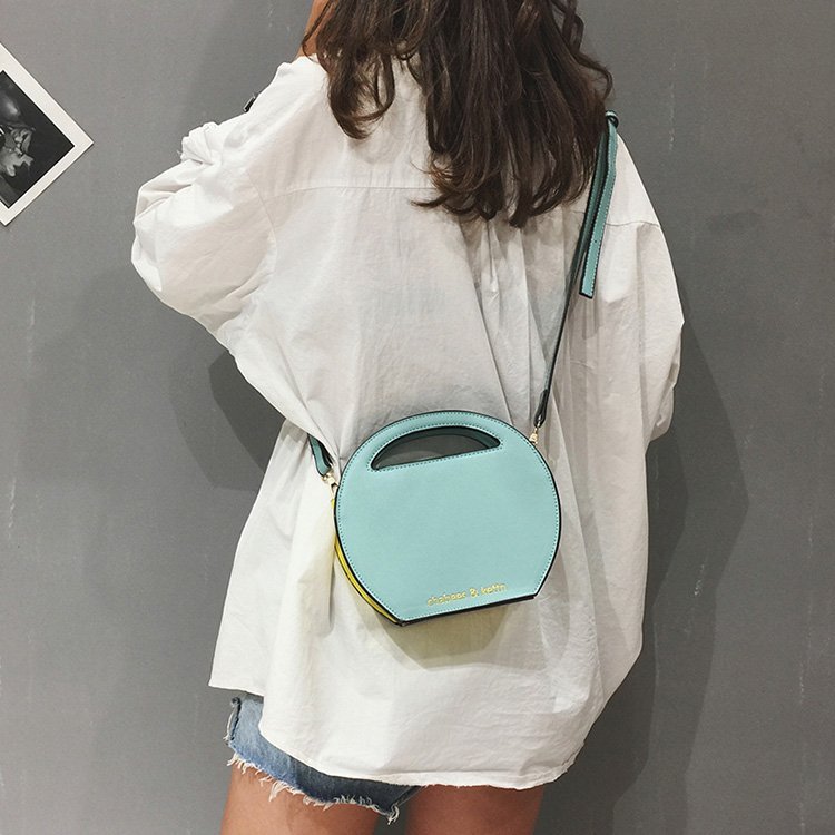 Fashion Green Round Shape Decorated Shoulder Bag,Handbags