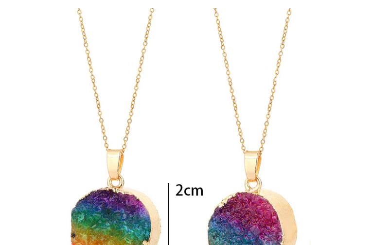 Simple Multi-color Round Shape Decorated Necklace,Pendants