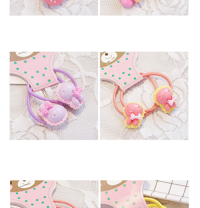 Fashion Purple Rabbit Head Shape Decorated Hair Band (2 Pcs ),Kids Accessories