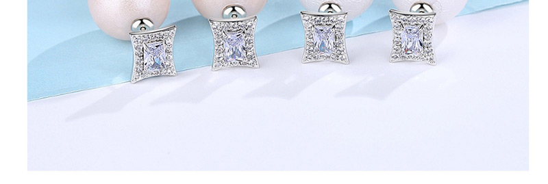 Fashion White Diamond Decorated Earrings,Earrings