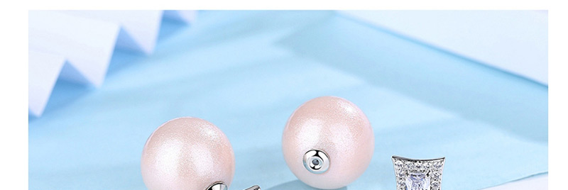 Fashion Pink Diamond Decorated Earrings,Earrings