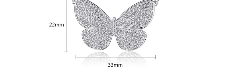 Fashion Silver Color Butterfly Shape Decorated Necklace,Necklaces