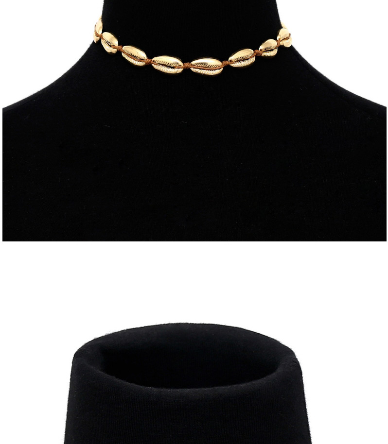 Fashion Gold Color Shell Shape Decorated Necklace,Chokers