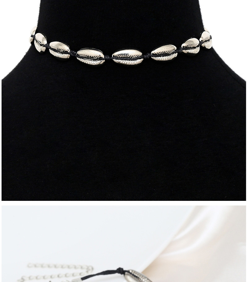 Fashion Silver Color Shell Shape Decorated Necklace,Chokers