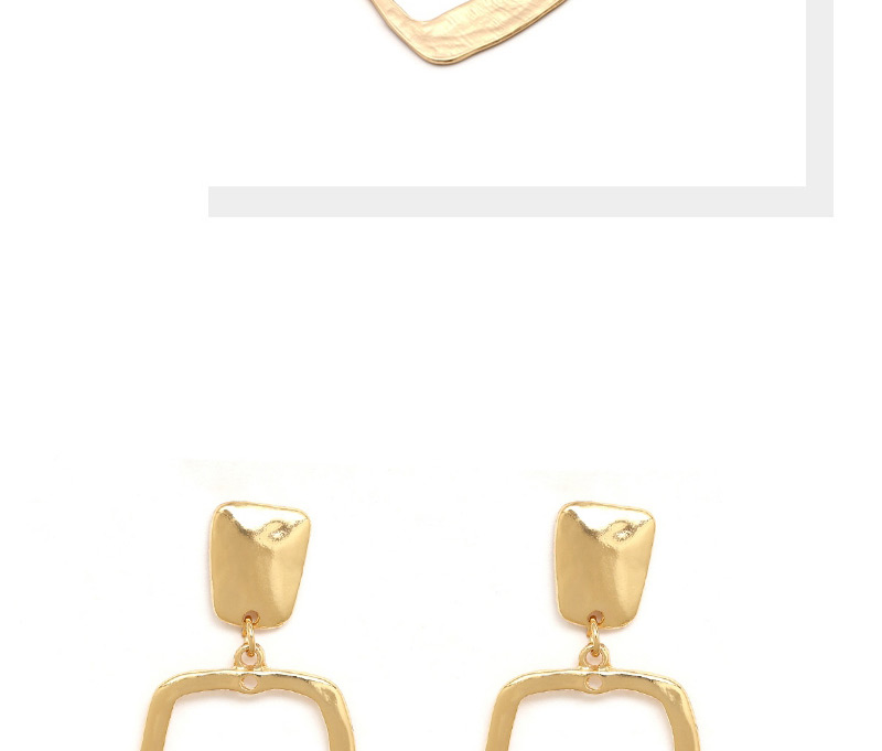 Fashion Silver Color Square Shape Decorated Earrings,Stud Earrings