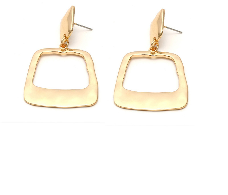 Fashion Gold Color Square Shape Decorated Earrings,Stud Earrings