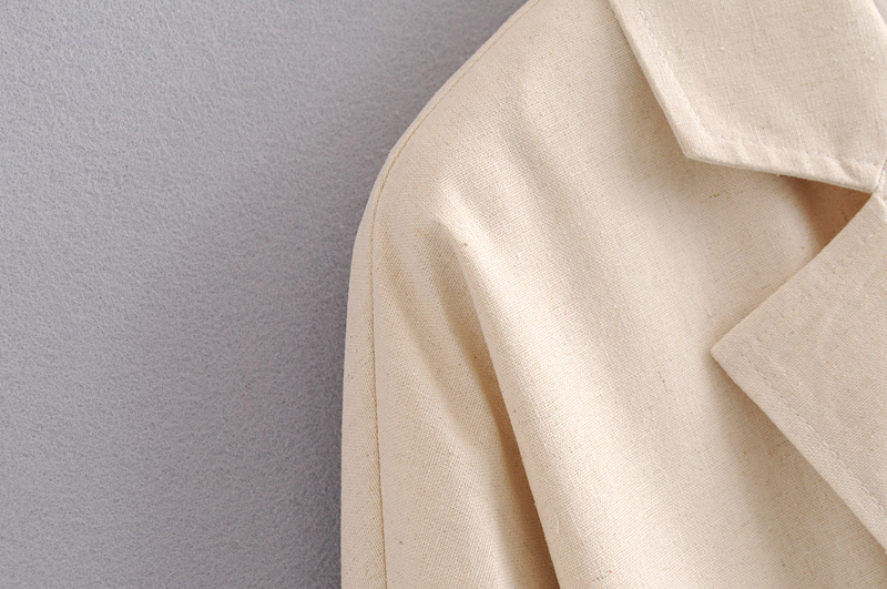 Fashion Khaki Button Decorated Pure Color Coat,Coat-Jacket