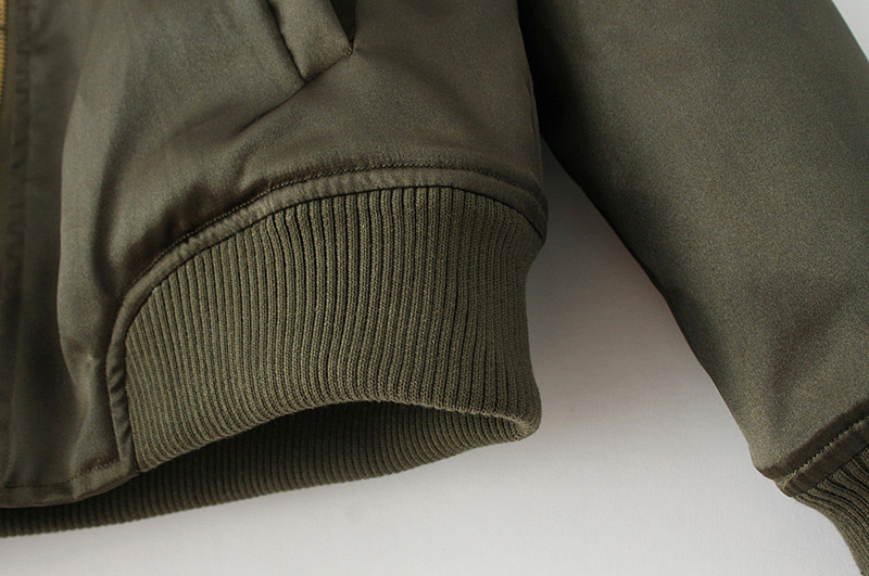 Fashion Olive Green Letter Labeling Decorated Jacket,Coat-Jacket