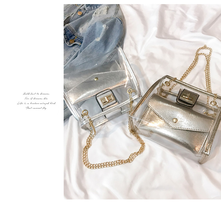 Fashion Silver Color Buckle Decorated Pure Color Shoulder Bag,Handbags