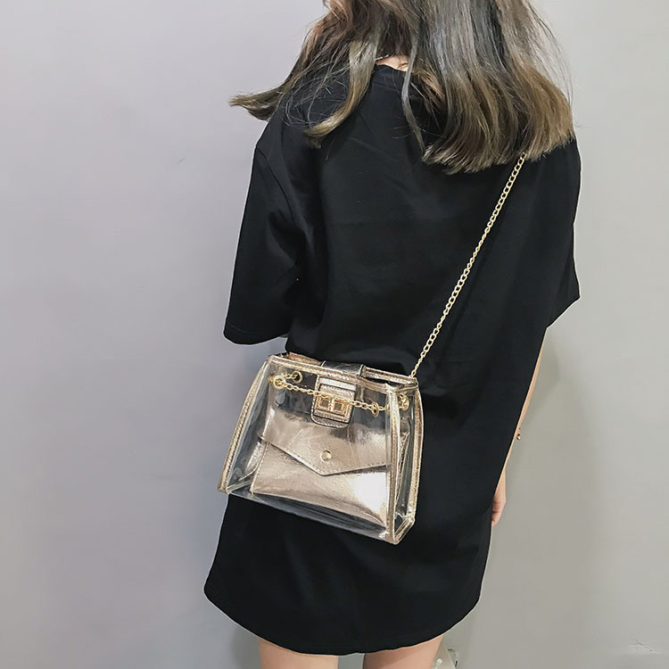 Fashion Silver Color Buckle Decorated Pure Color Shoulder Bag,Handbags