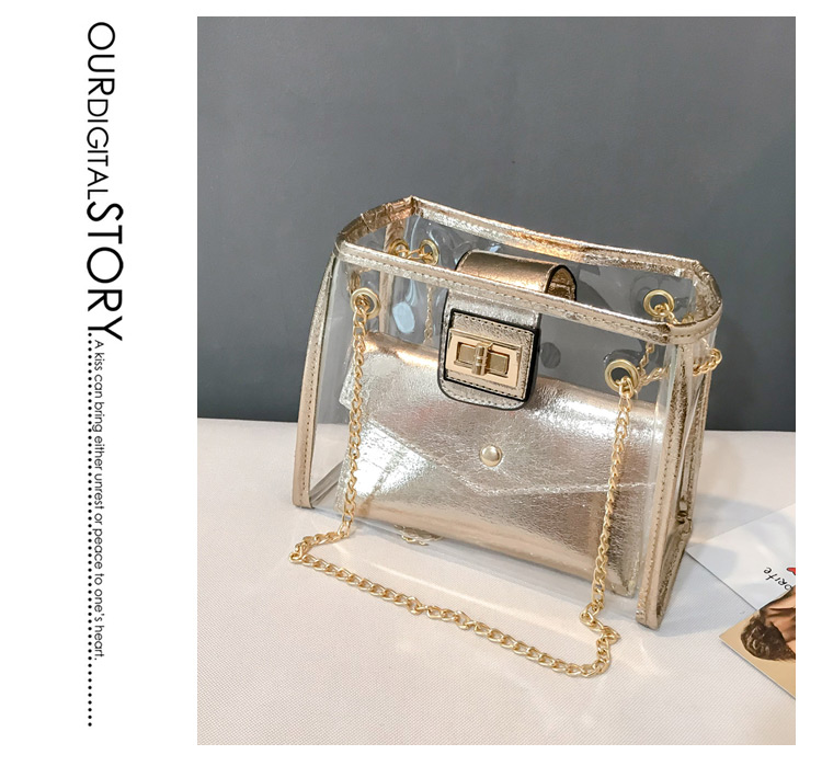 Fashion Gold Color Buckle Decorated Pure Color Shoulder Bag,Handbags