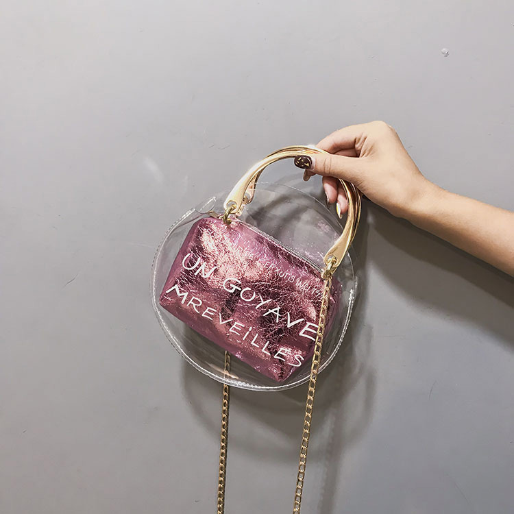 Fashion Gold Color Letter Pattern Decorated Shoulder Bag,Handbags