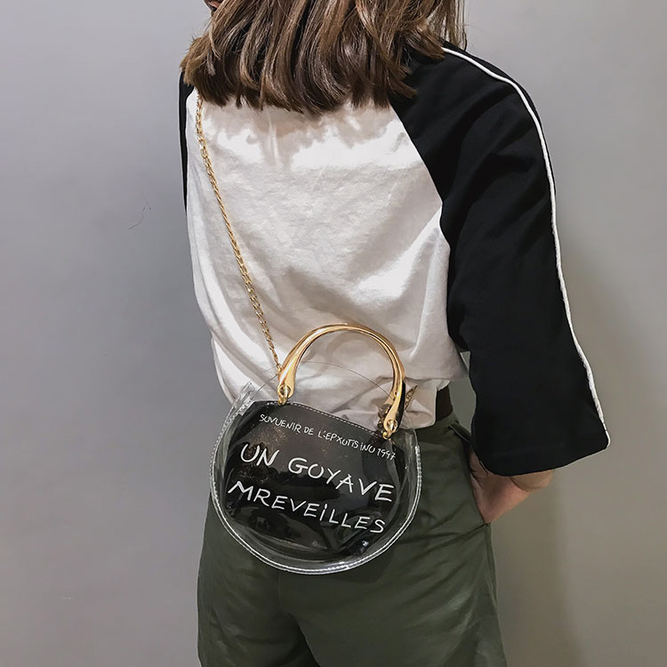 Fashion Gold Color Letter Pattern Decorated Shoulder Bag,Handbags