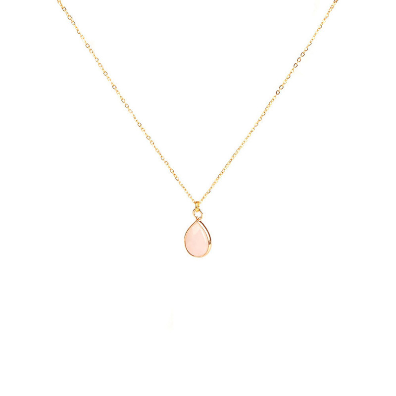 Fashion Pink Water Drop Shape Decorated Necklace,Pendants