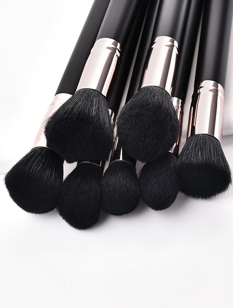 Fashion Black Round Shape Decorated Makeup Brush ( 7 Pcs ),Beauty tools