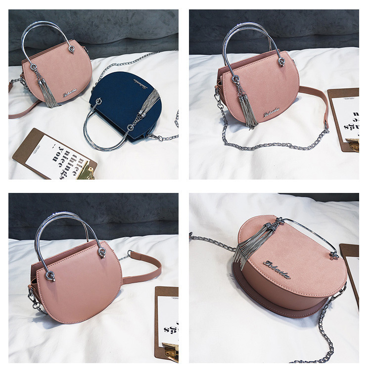 Fashion Pink Tassel Decorated Shoulder Bag,Handbags