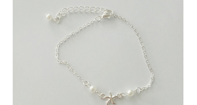 Fashion Silver Color Starfish Shape Decorated Anklet,Fashion Anklets