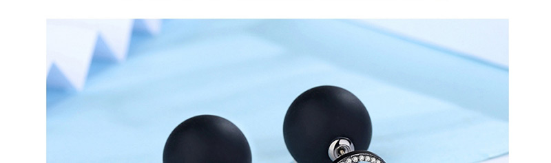 Fashion Black Ball Shape Decorated Earrings,Earrings