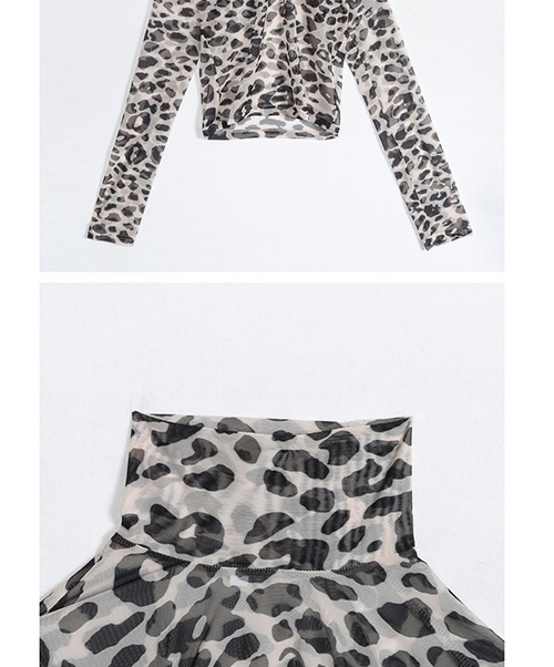 Fashion Black Leopard Pattern Decorated Shirt,SLEEPWEAR & UNDERWEAR
