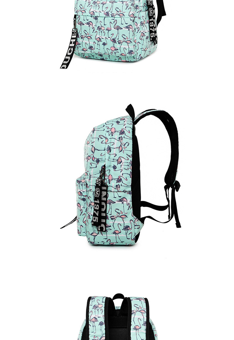 Fashion Blue Flamingo Pattern Decorated Backpack,Backpack